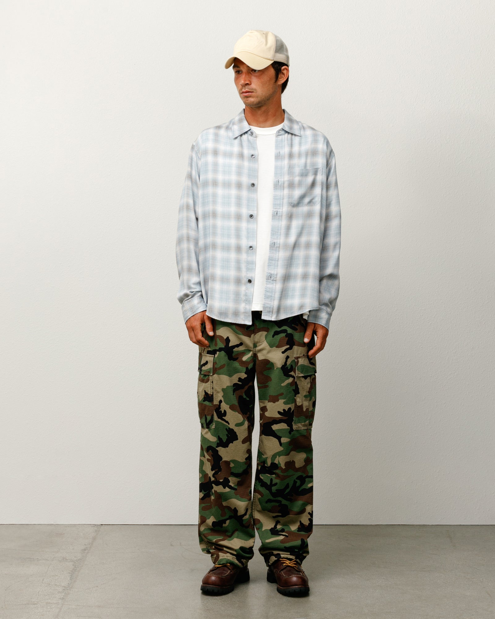 Matthew Printed Shirt - Lt. Blue | Tops & Shirts | Stüssy Korea