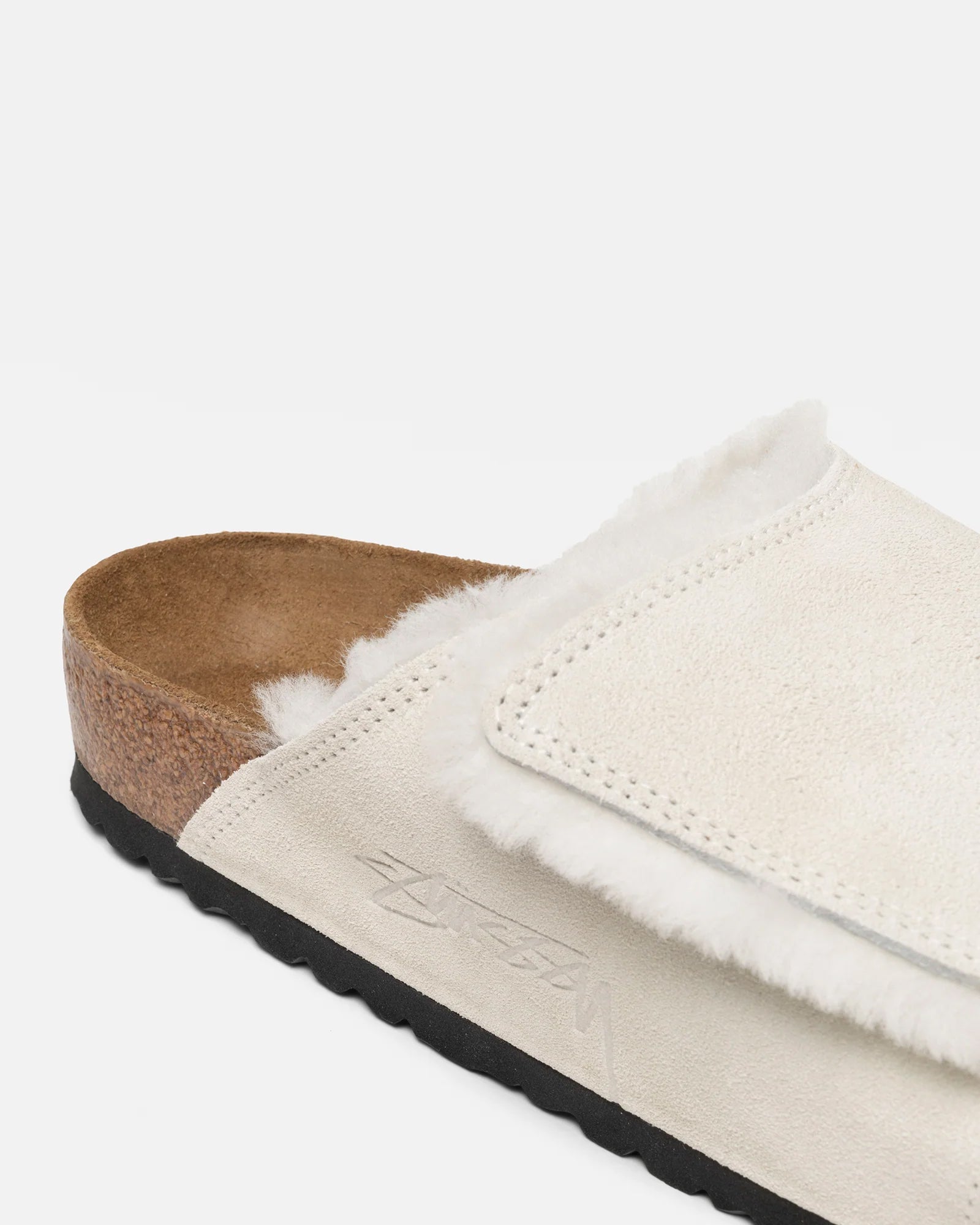 Stüssy Stüssy & Birkenstock Solana Shearling Slide Bone Accessories