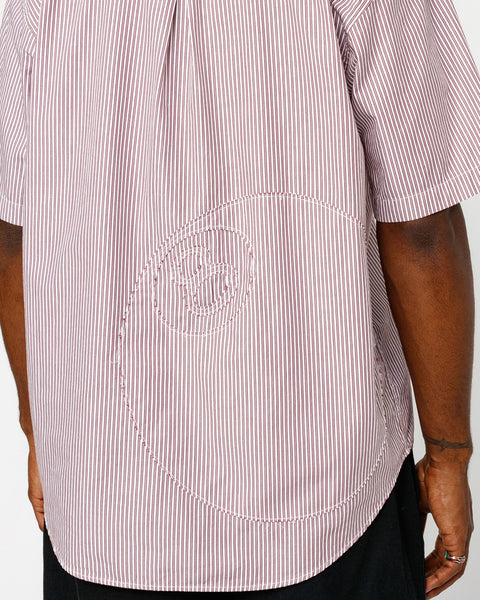 Stüssy Boxy Ss Shirt 8 Ball Stripe Burgundy Tops | hero:hover:collection:new-arrivals,shirts,all