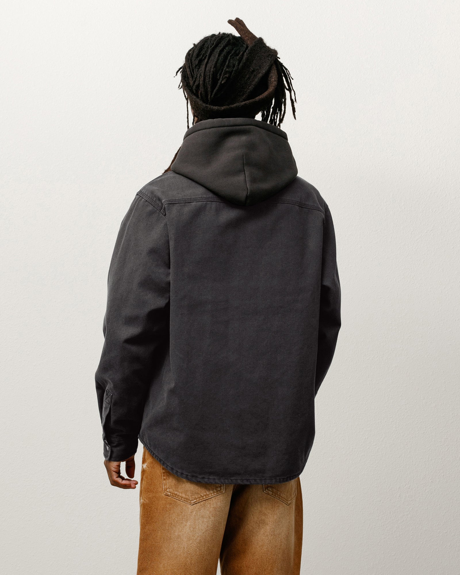 Heavy Washed Canvas Shirt – Black | Tops | Stüssy Korea