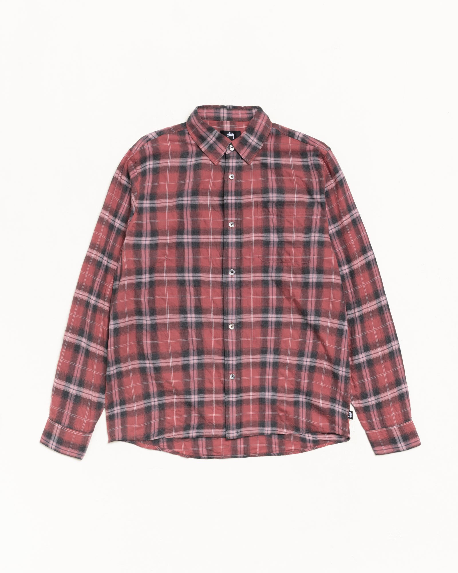Beach Plaid Shirt Mens Long Sleeve In Red