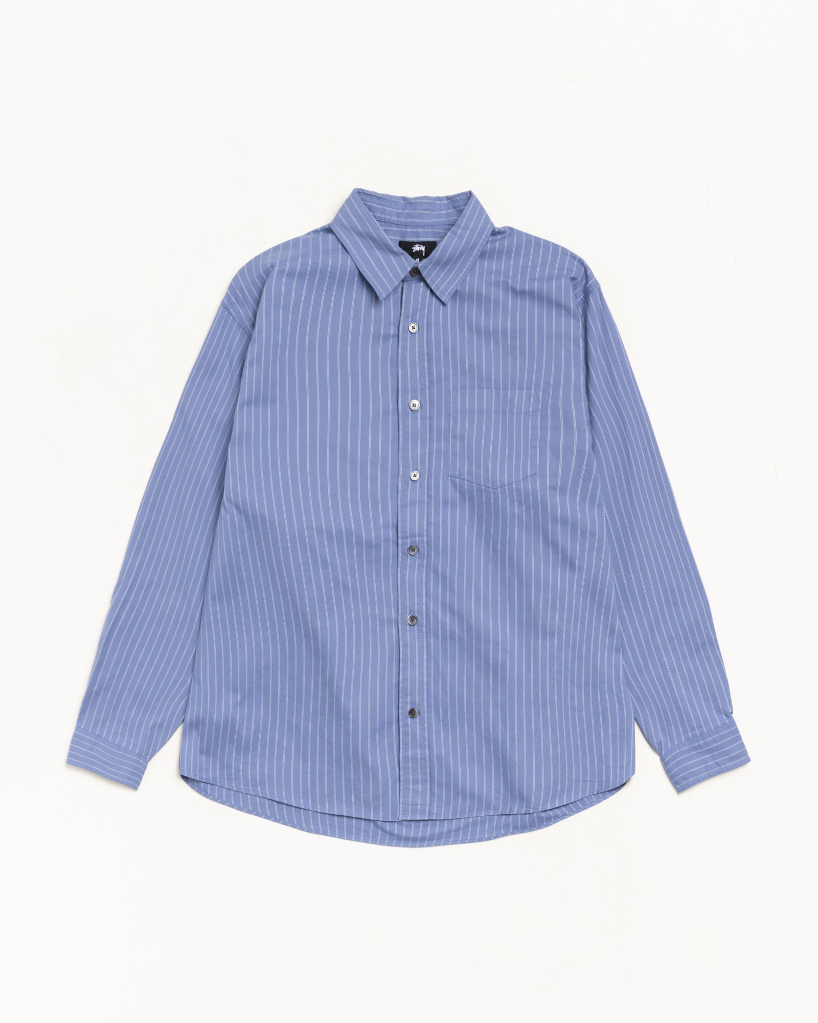 Oxford Ls Shirt Mens Long Sleeve In Blue Stripe