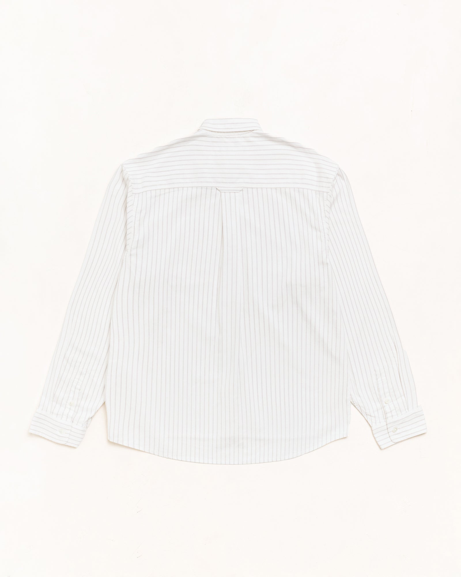 Oxford Ls Shirt Unisex Long Sleeve In Grey Stripe