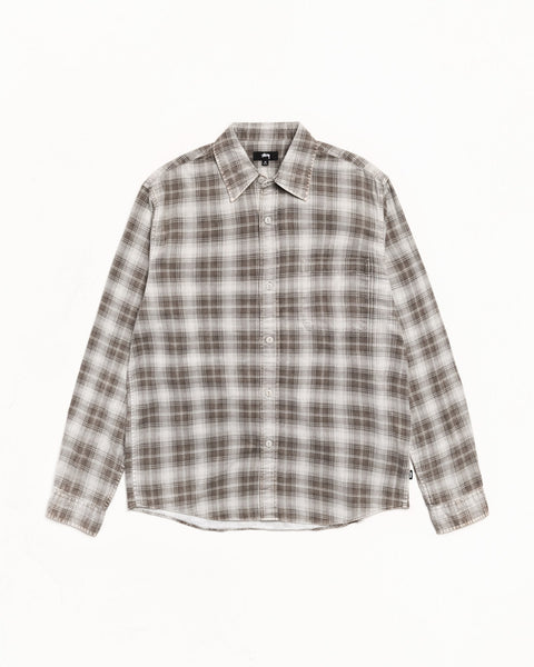 Dax Plaid Shirt Unisex Long Sleeve In Brown