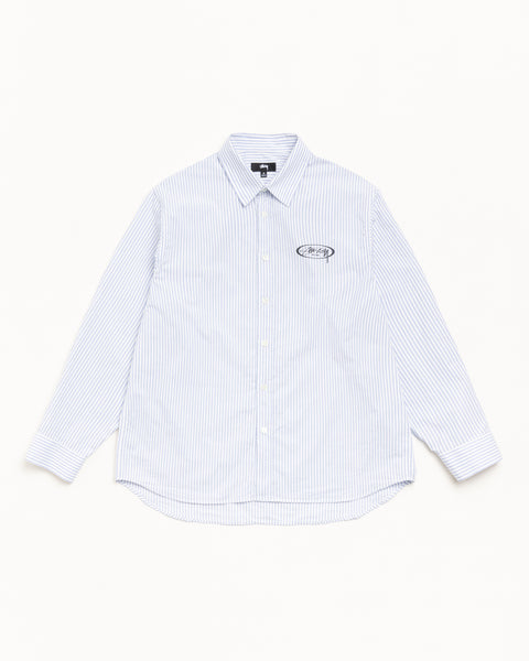 Standard Ls Shirt Logo Mens Long Sleeve In Blue Stripe