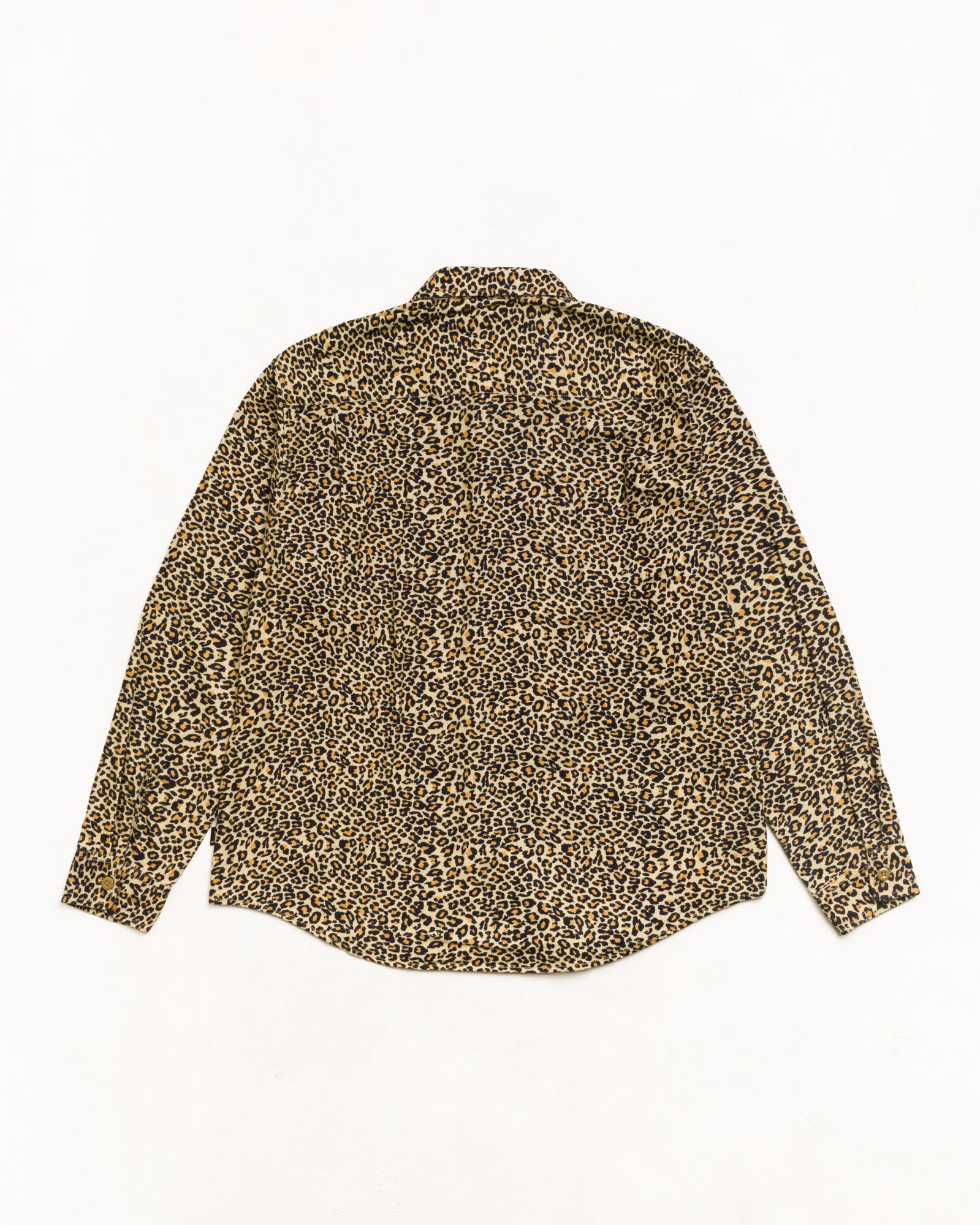 Stüssy 애니멀 프린트 플란넬 셔츠 버튼업 셔츠, 레오퍼드 색상