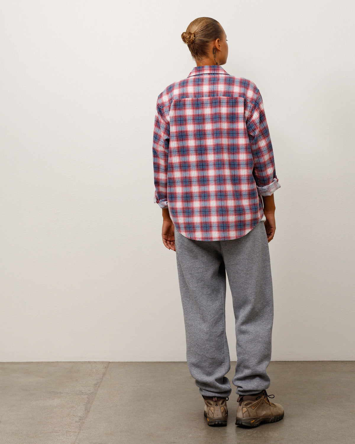 Dax Plaid Shirt Unisex Long Sleeve In Red