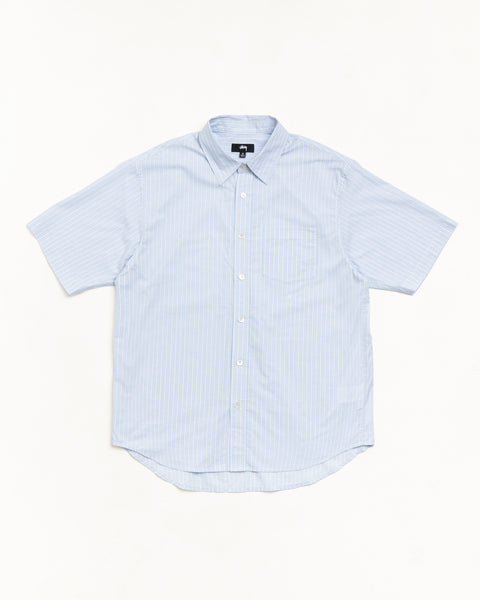 Standard Ss Shirt Unisex Short Sleeve In Blue Stripe