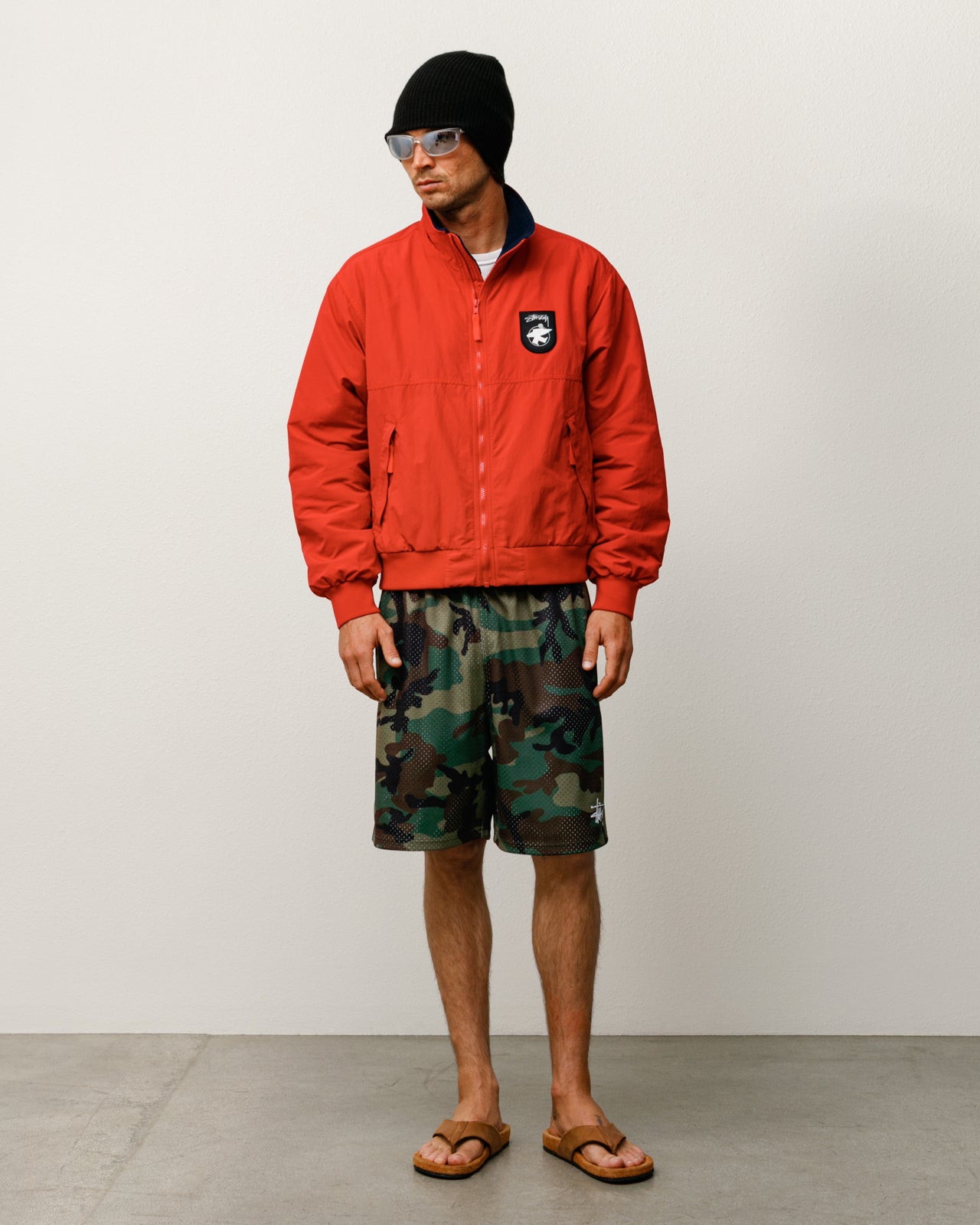 Mesh Short Basic Mens Regular In Woodland Camo