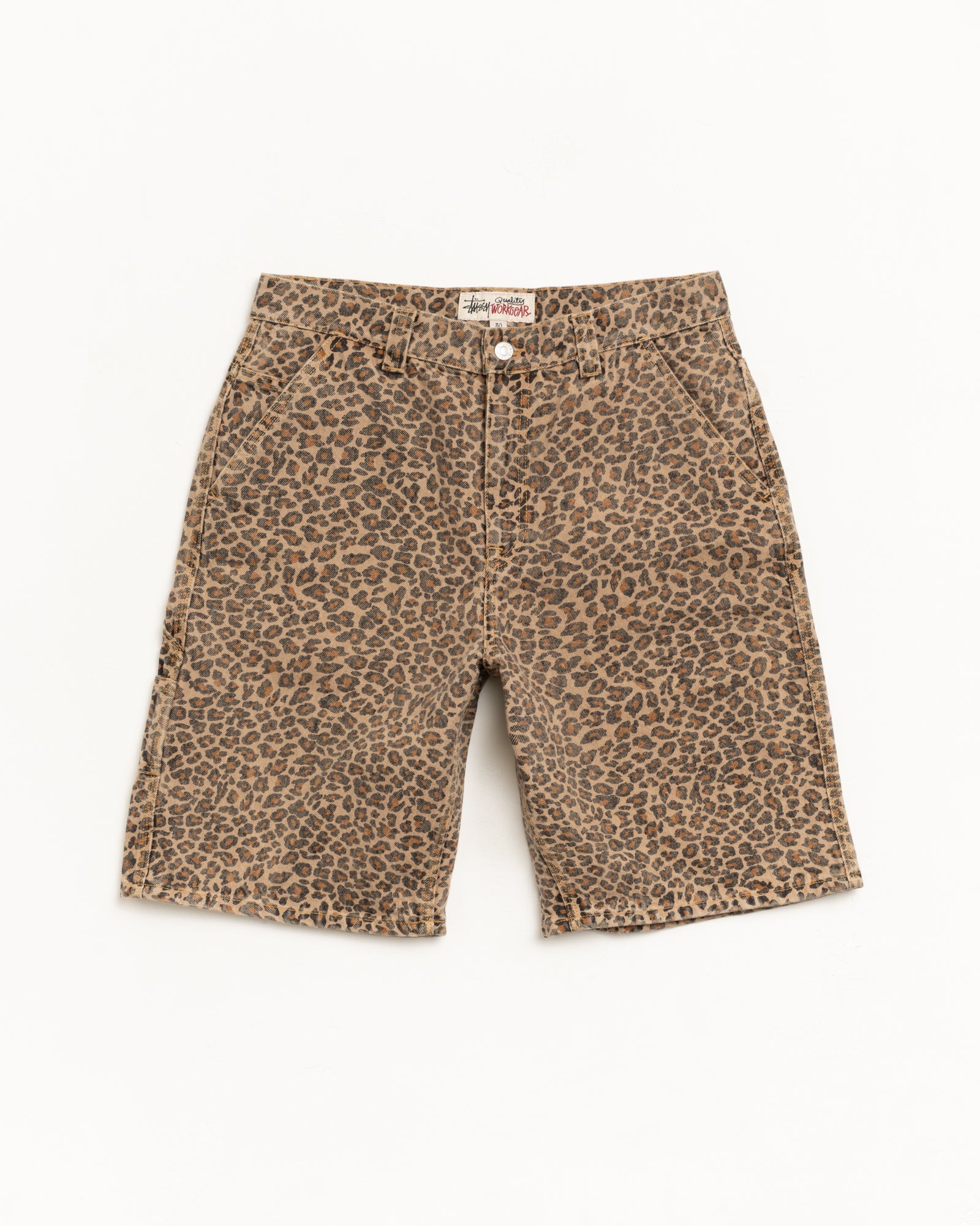 Work Short Vintage Wash Mens Regular In Leopard