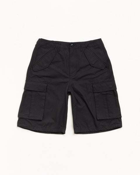 Cargo Short Ripstop Mens Regular In Black
