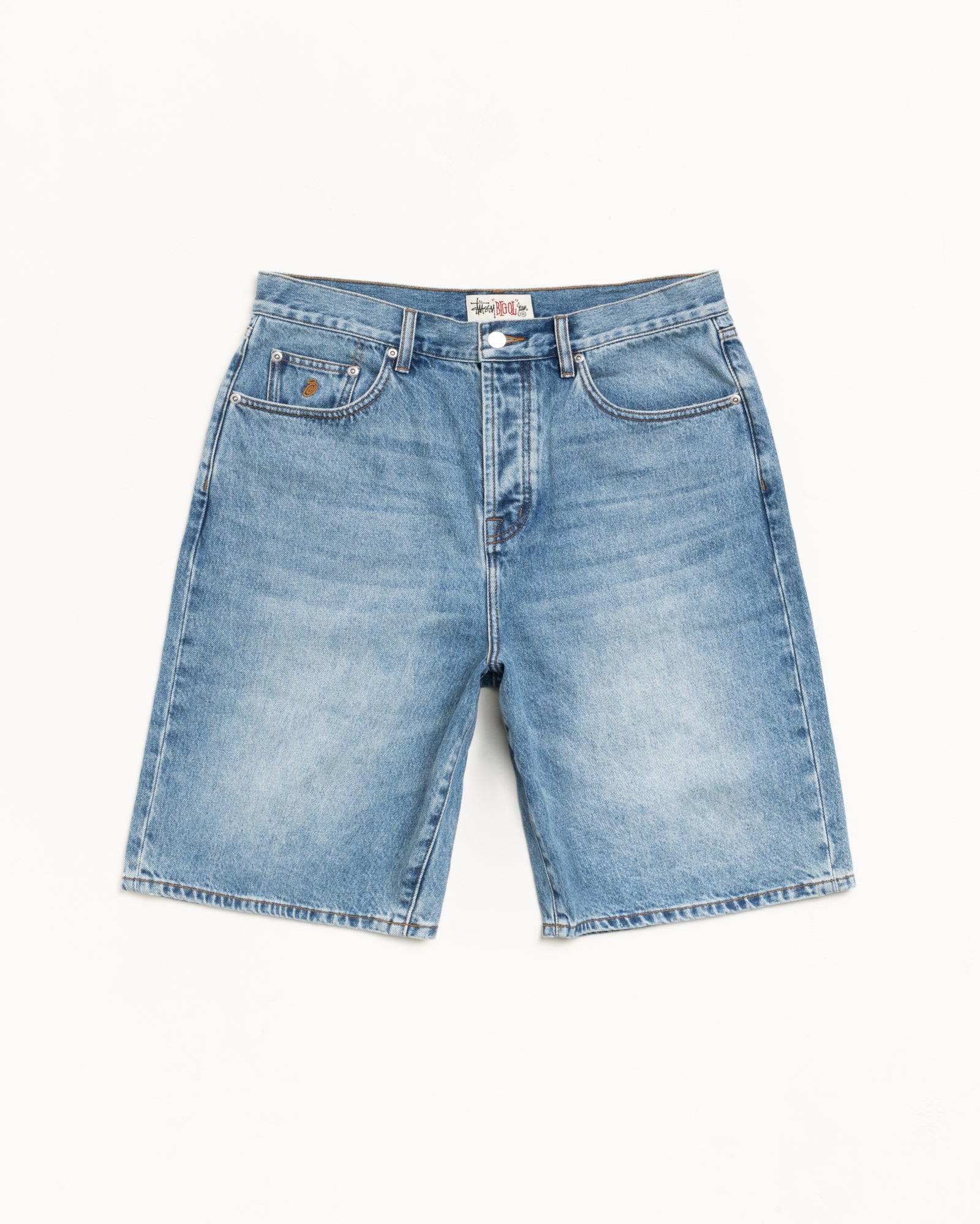 Big Ol Short Denim Mens Regular In Indigo Stone Wash