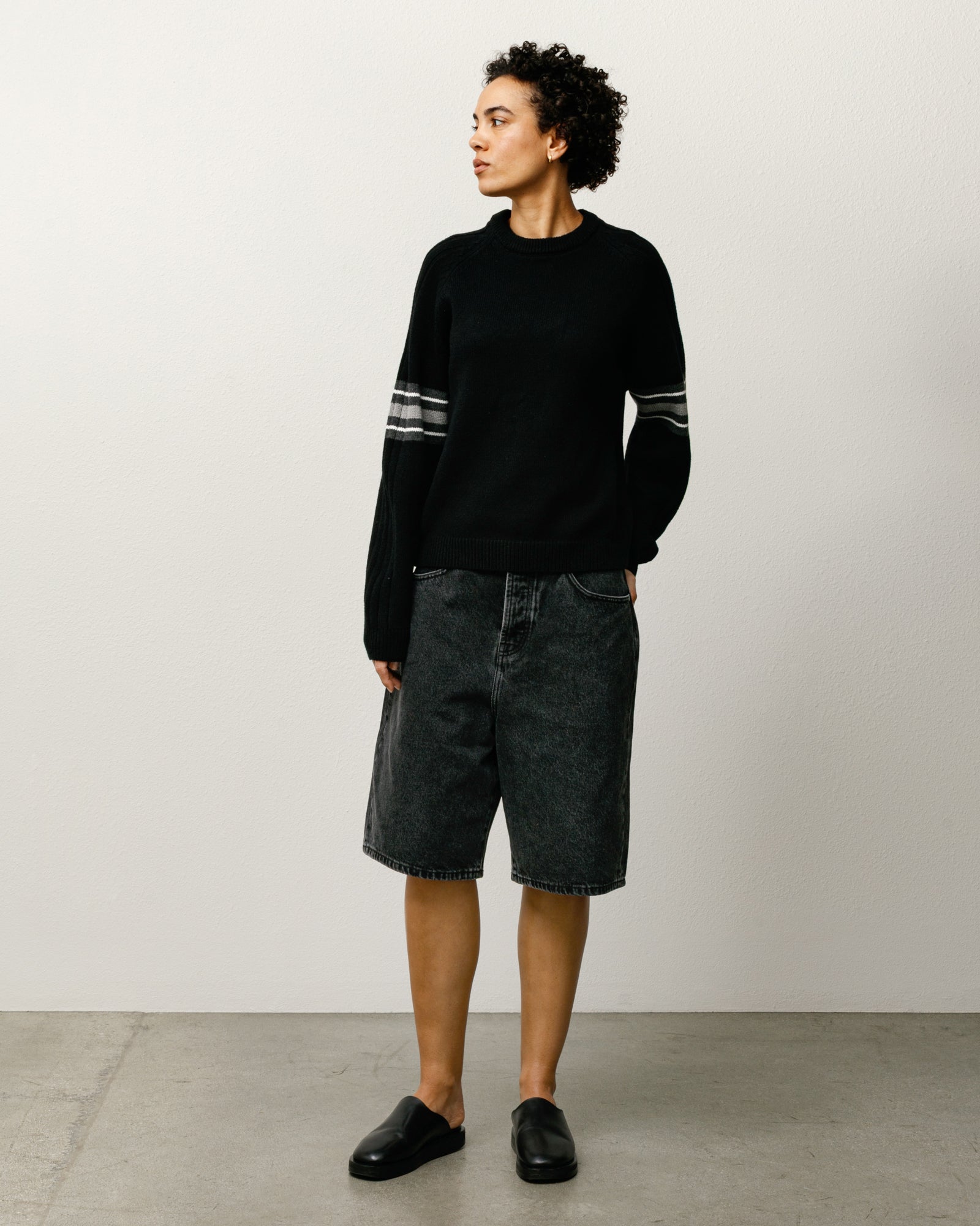 Big Ol Short Denim Mens Regular In Vintage Black