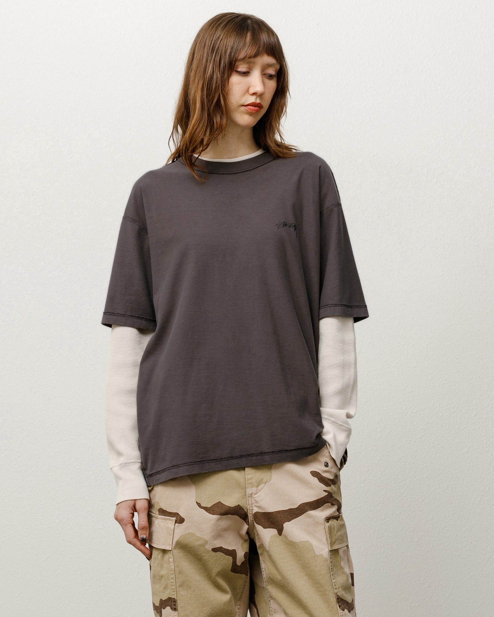 Lazy Tee – Faded Black | Tees | Stüssy Korea