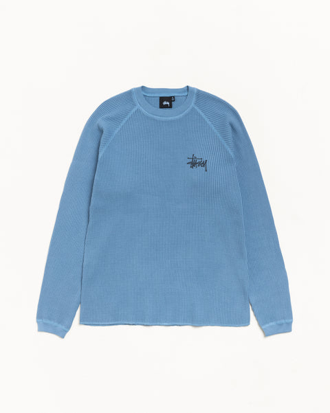 Raglan Thermal Basic Stock Mens Long Sleeve In Dust Blue