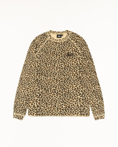Raglan Thermal Basic Stock Mens Long Sleeve In Leopard