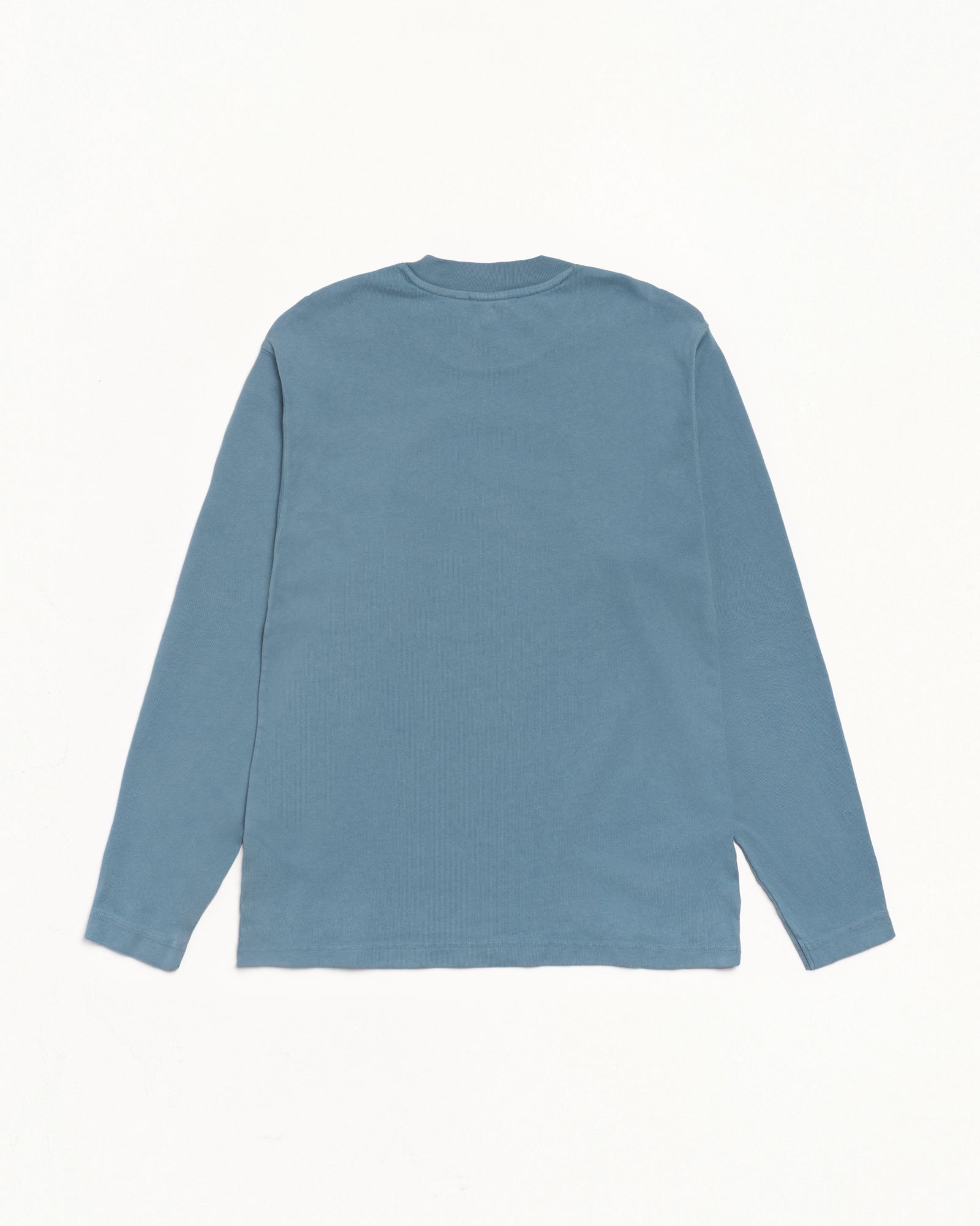 Dyed Mock Neck Ls Tee Mens Long Sleeve In Blue
