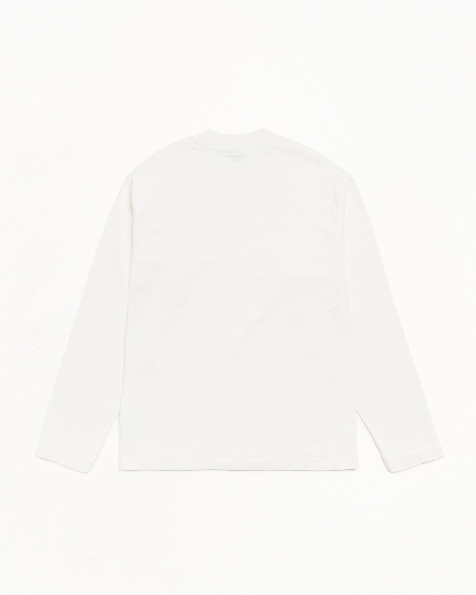 Dyed Mock Neck Ls Tee Mens Long Sleeve In White