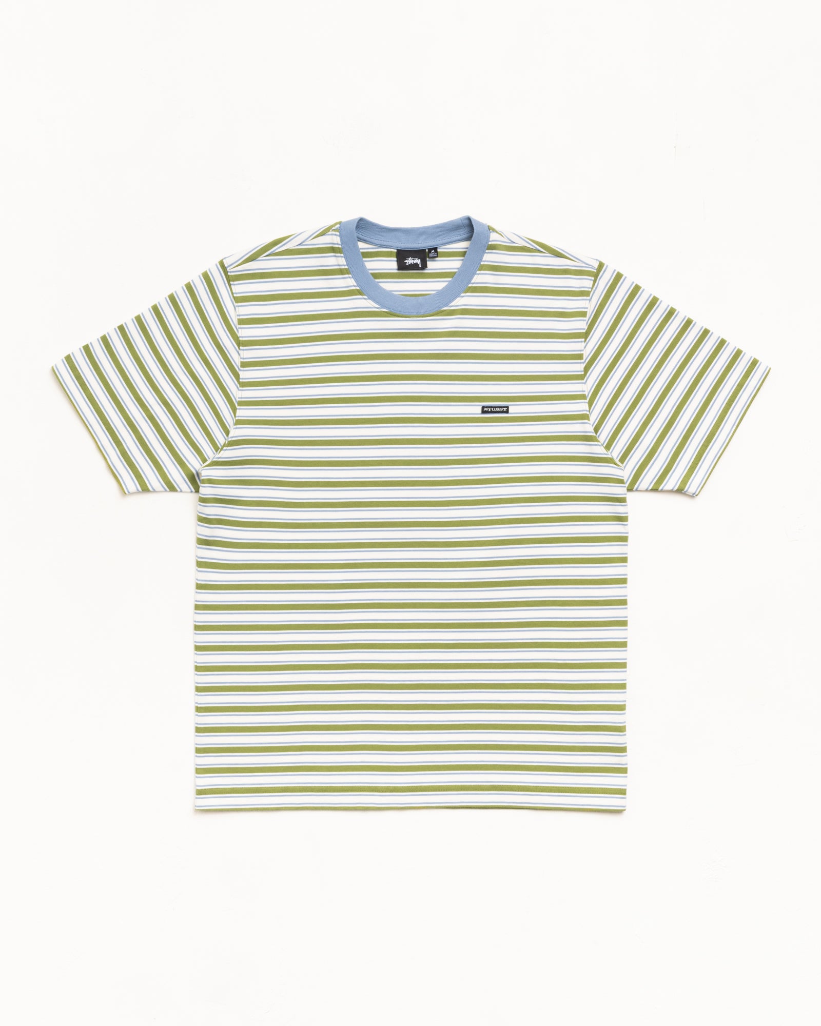 Beach Stripe Short Sleeve Unisex Short Sleeve In Moss