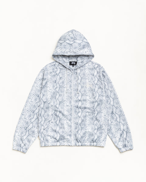 Athletic Mesh Zip Hood Unisex Long Sleeve In Snake