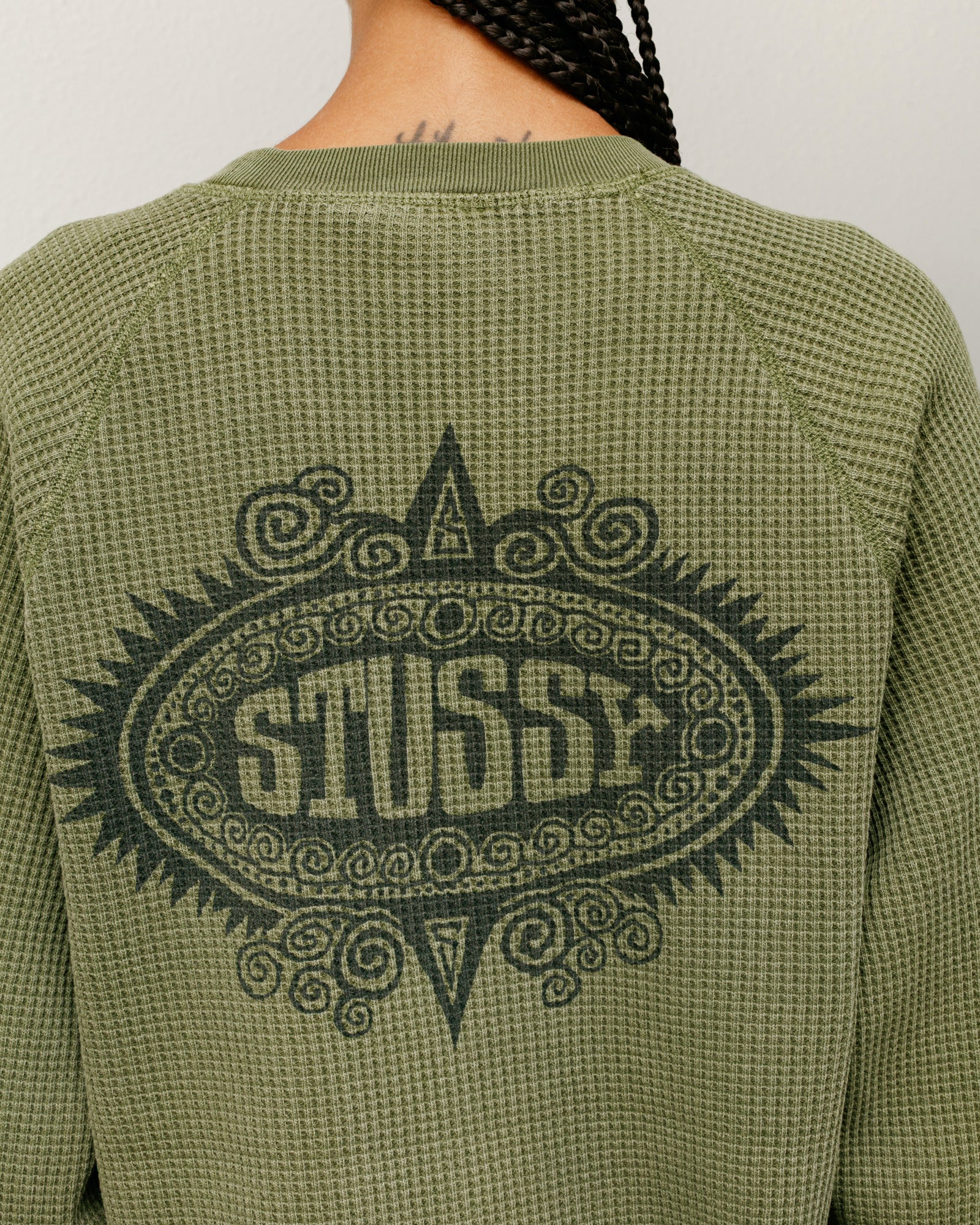 Mantra Raglan Thermal – Olive | Tops & Knits | Stüssy Korea