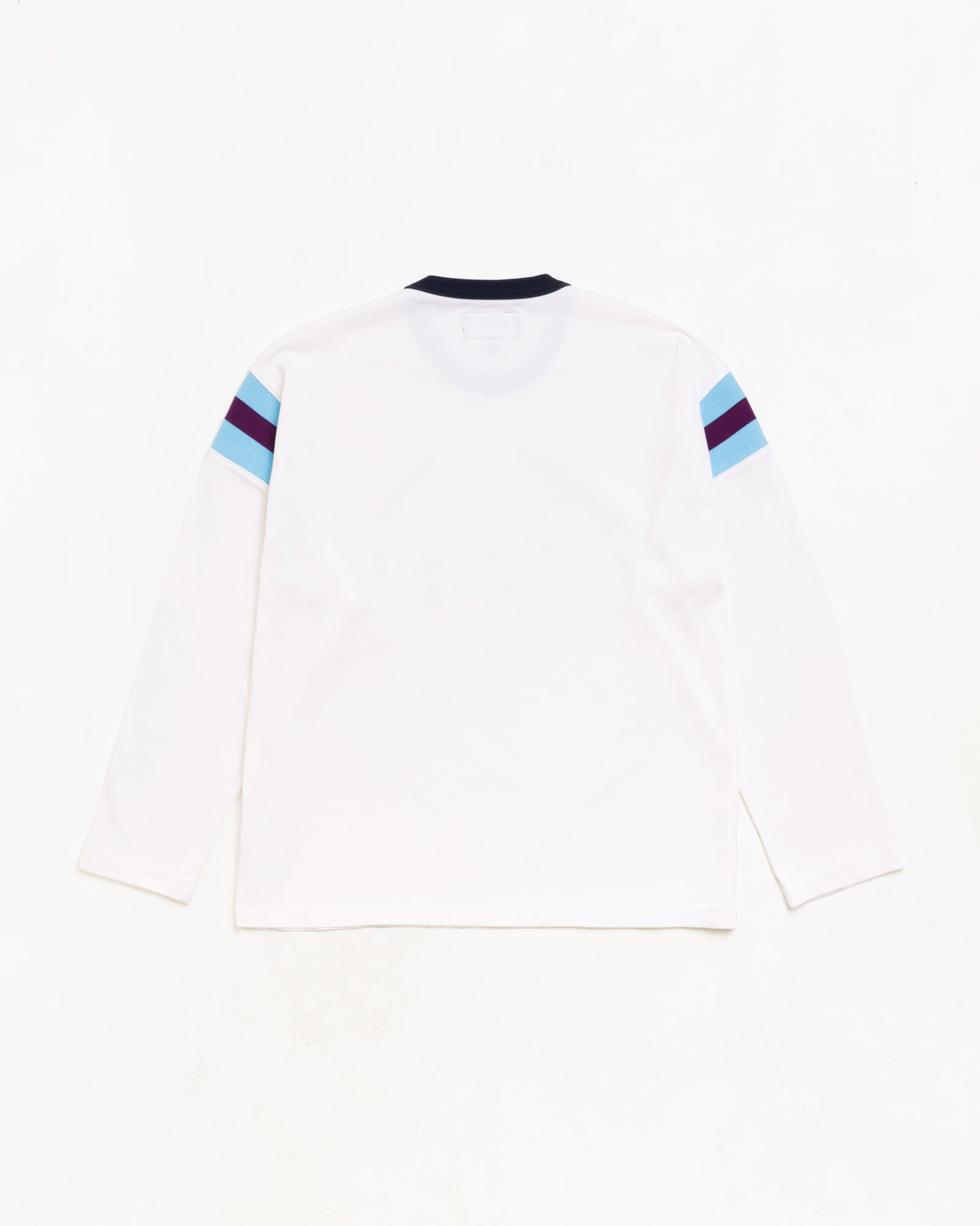 Ls Ringer Tee Unisex Long Sleeve In White