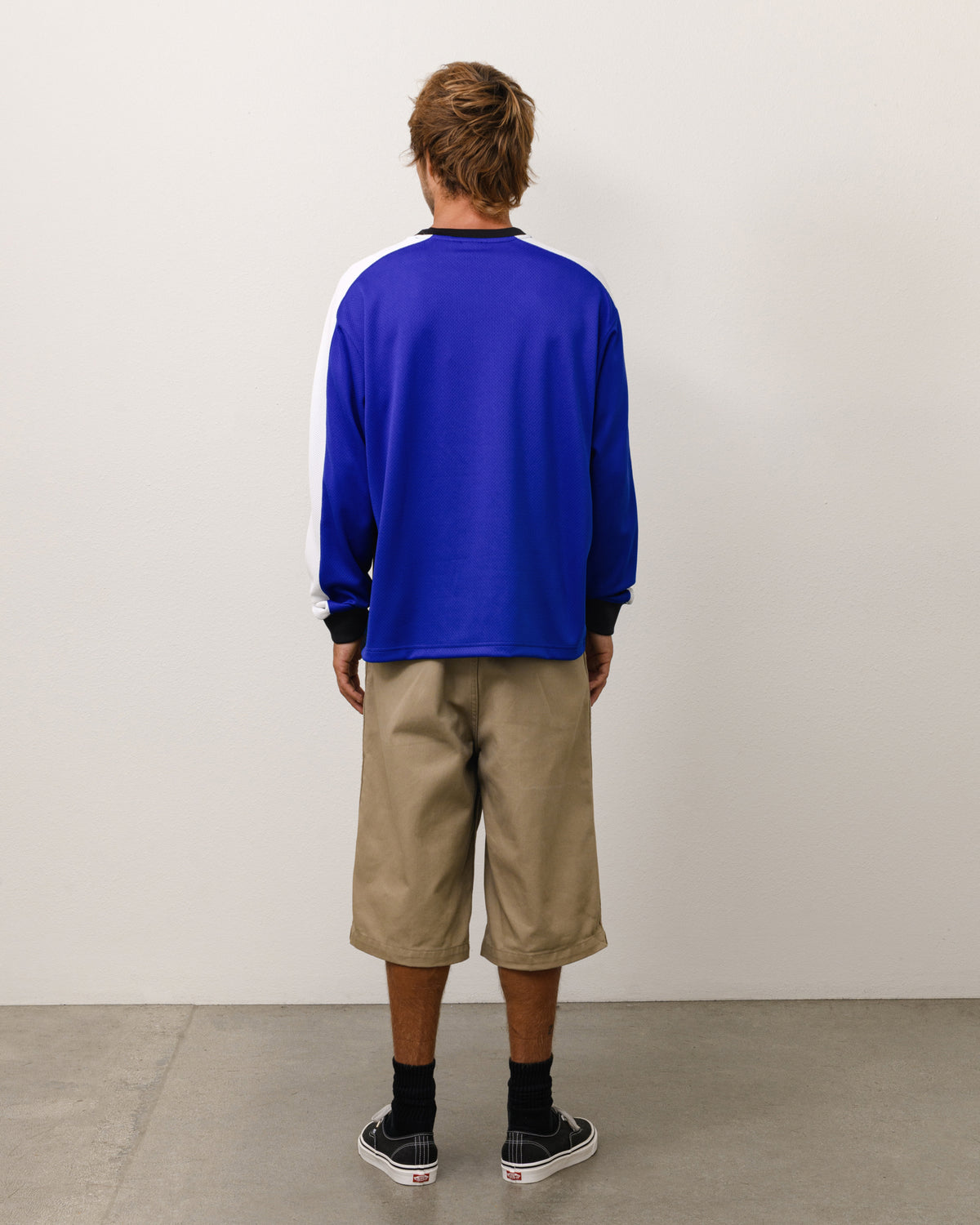 S Mesh Ls Jersey Unisex Long Sleeve In Blue