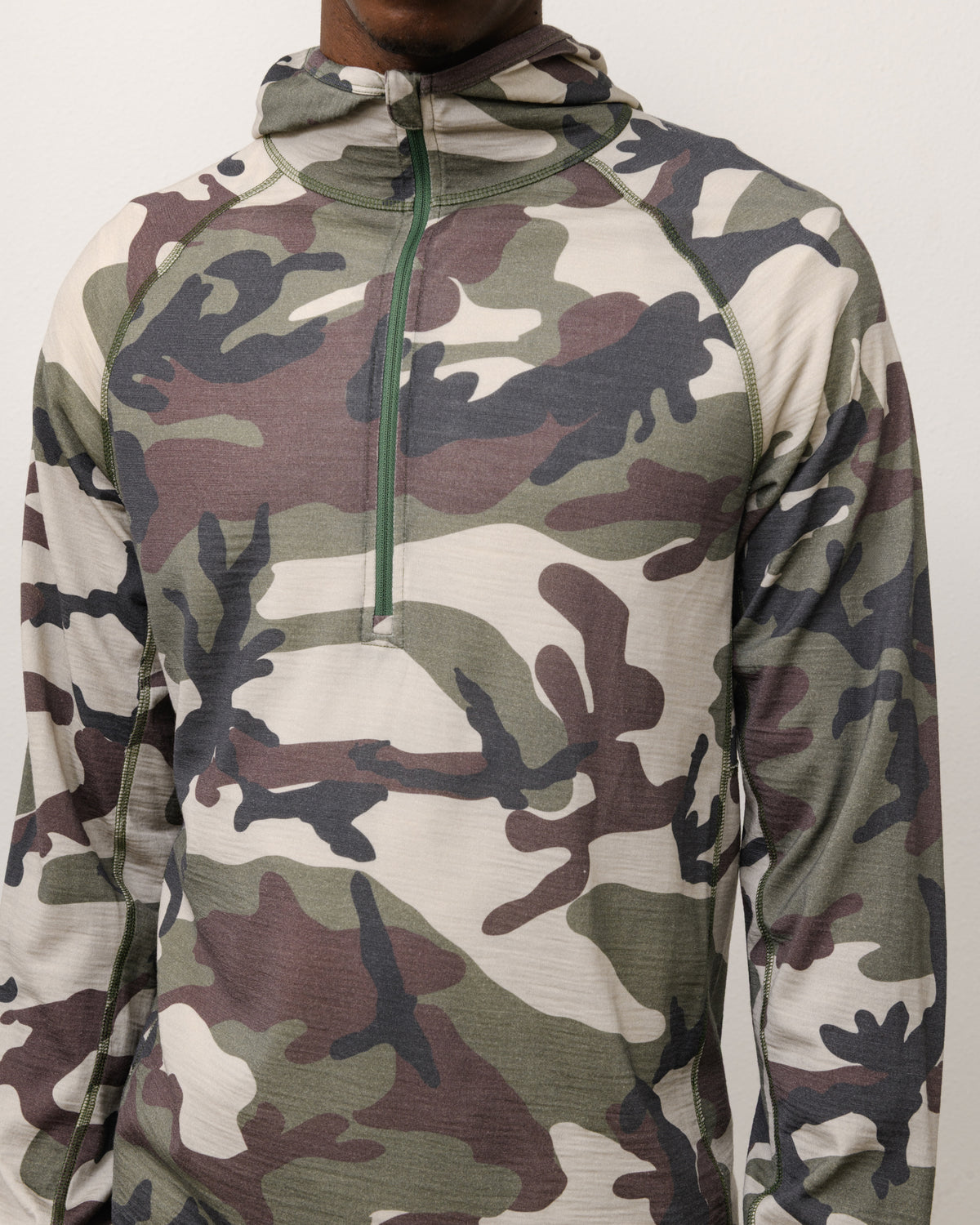Utility Zip Hood Unisex Long Sleeve In Camo