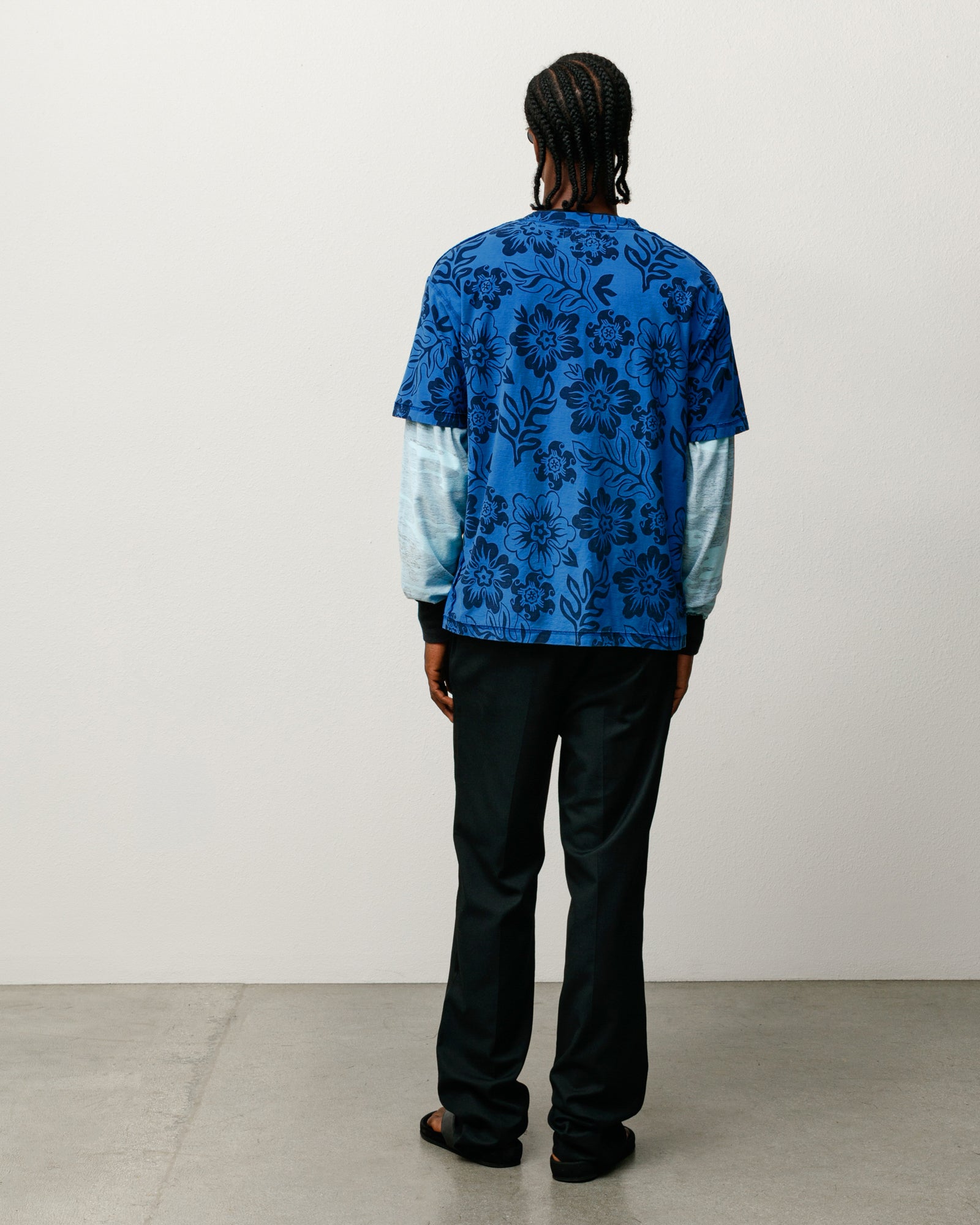 Lazy Floral Tee - Sport Blue | Tops & Shirts | Stüssy Korea