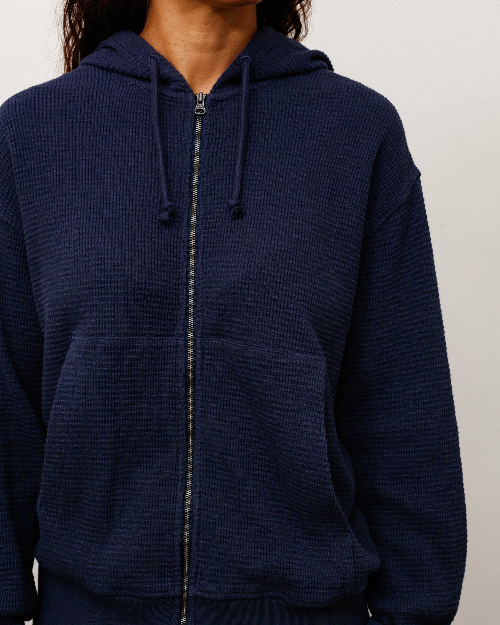 Light Weight Thermal Hood Unisex Long Sleeve In Navy