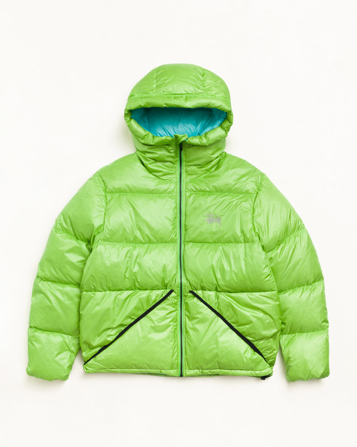 Micro Ripstop Down Parka Unisex Long Sleeve In Kiwi