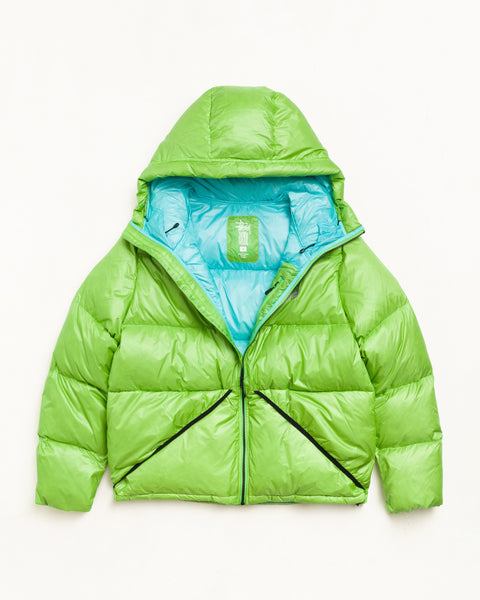 Micro Ripstop Down Parka Unisex Long Sleeve In Kiwi