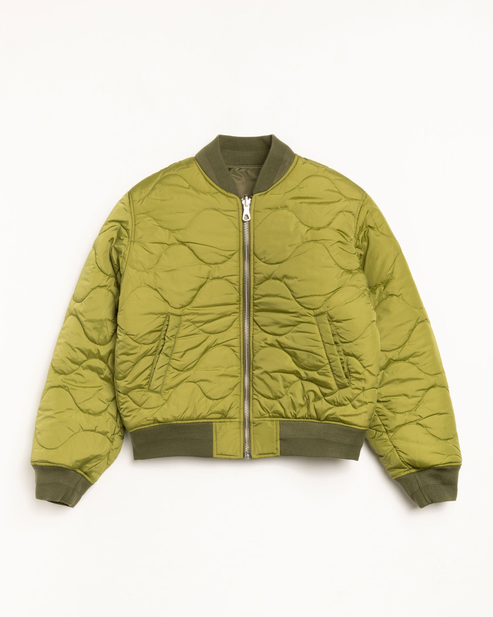 Built Bomber Jacket Mens Long Sleeve In Olive
