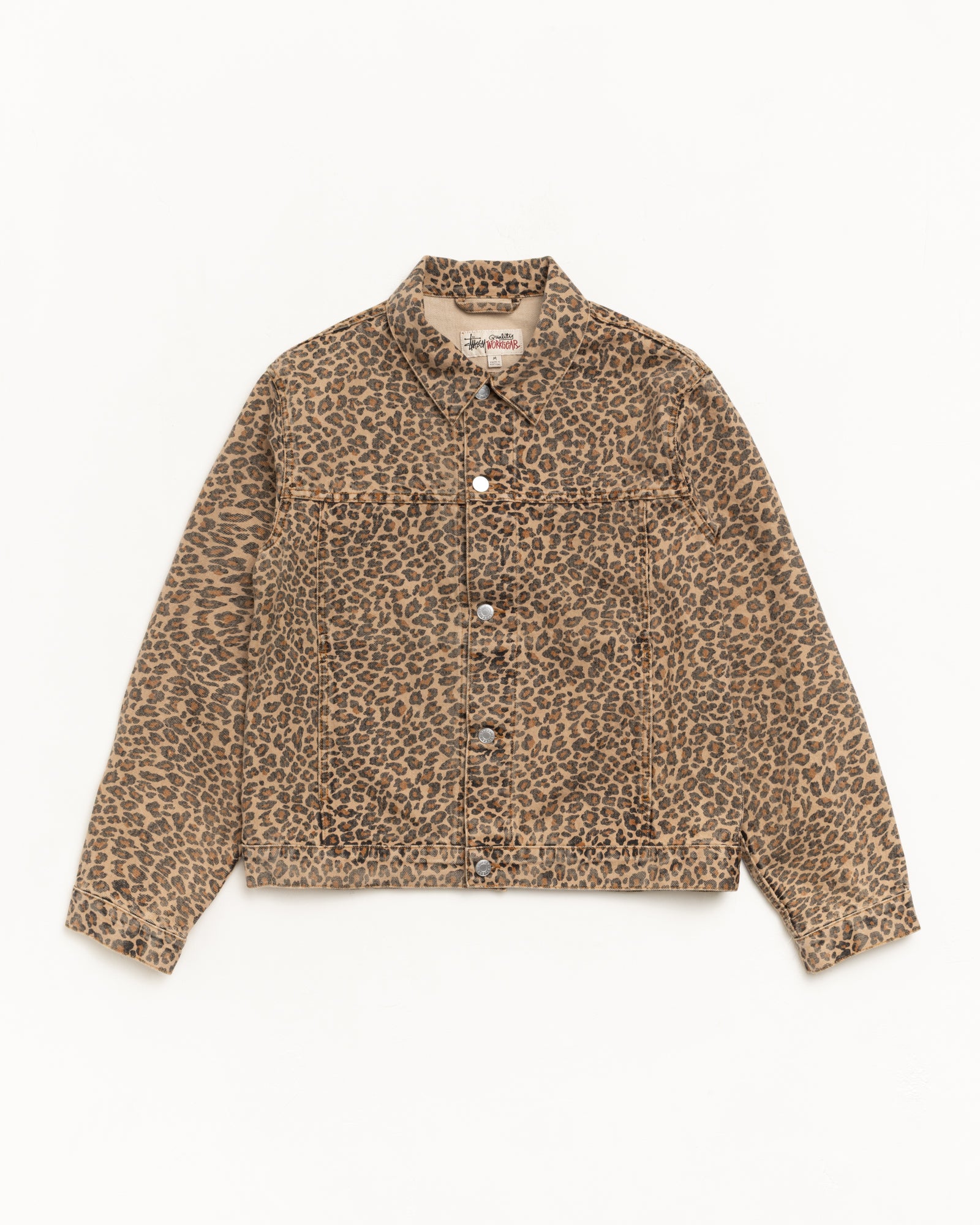 Trucker Jacket Denim – Leopard | Outerwear | Stüssy Korea