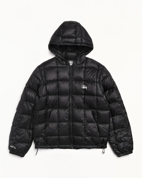 Midweight Hooded Puffer Mens Long Sleeve In Black