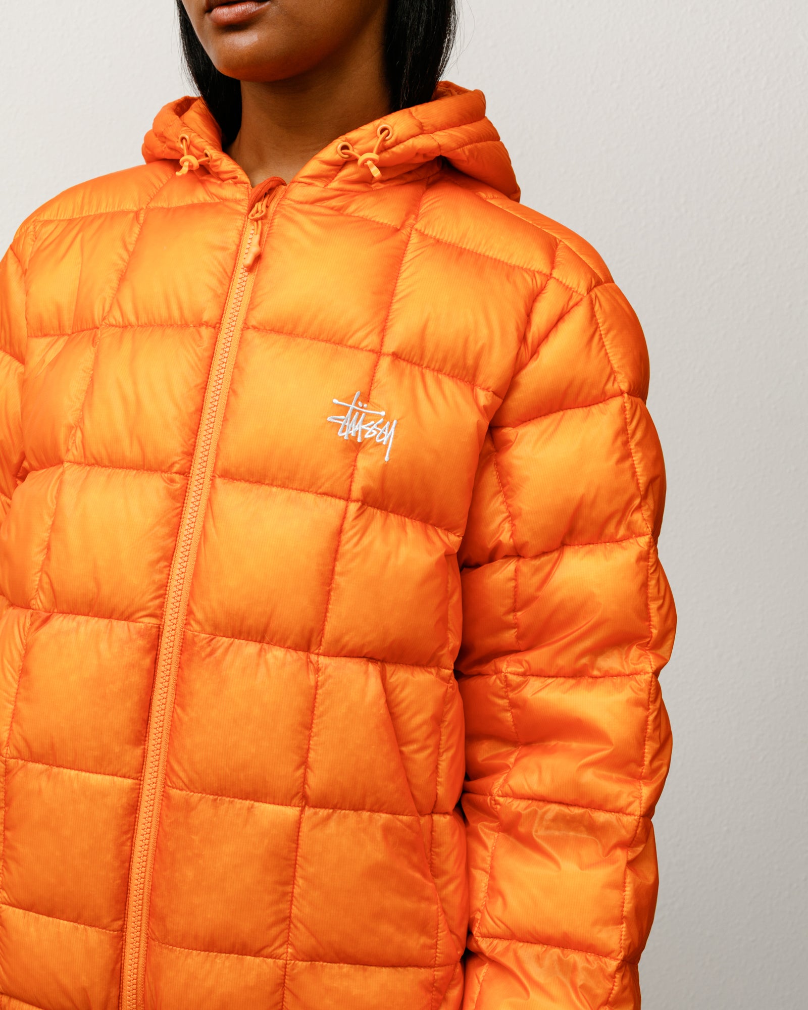 Midweight Hooded Puffer – Orange | Outerwear | Stüssy Korea