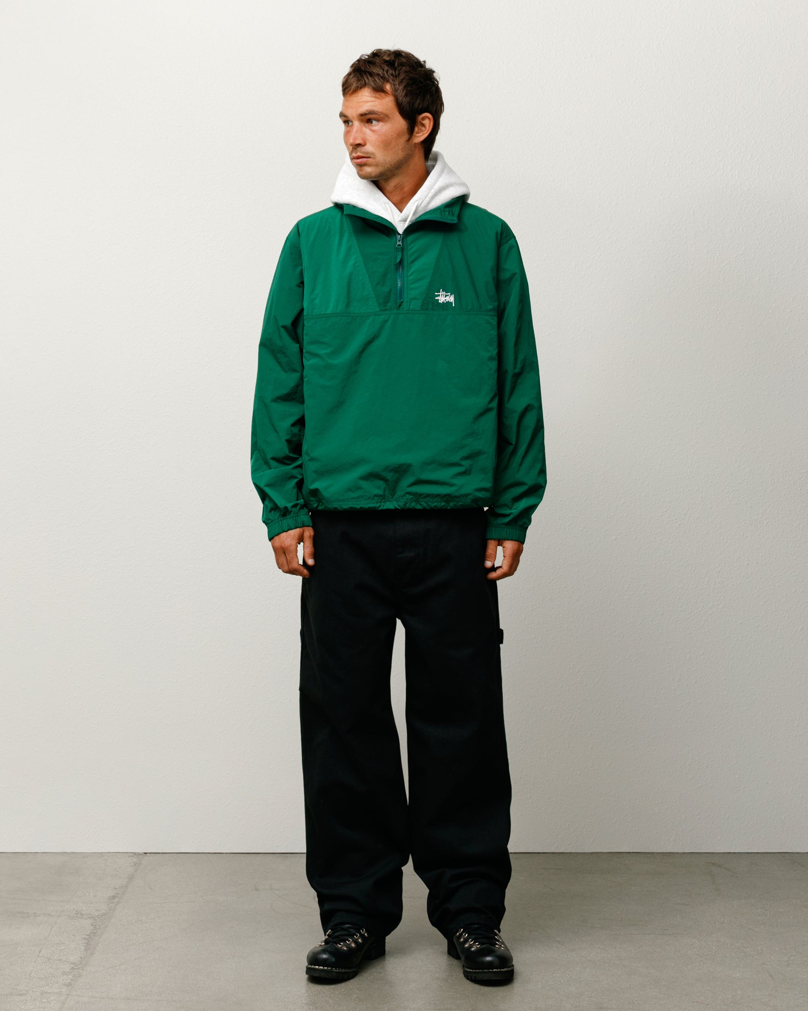 Warm Up Pullover Mens Long Sleeve In Green