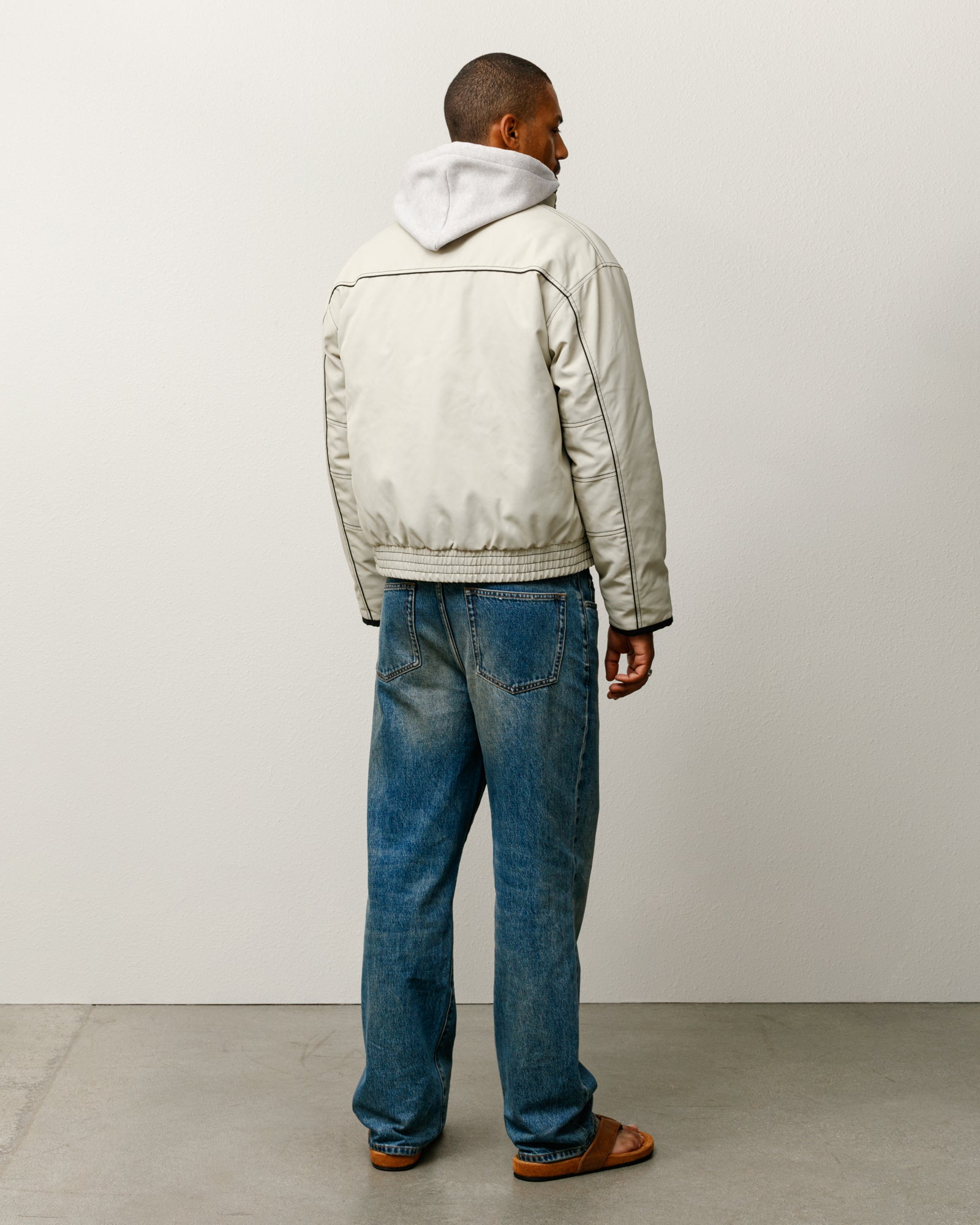 Insulated Built Jacket Mens Long Sleeve In Sand