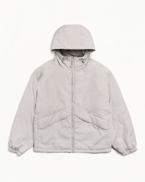 Insulated Hooded Jacket Mens Long Sleeve In Grey