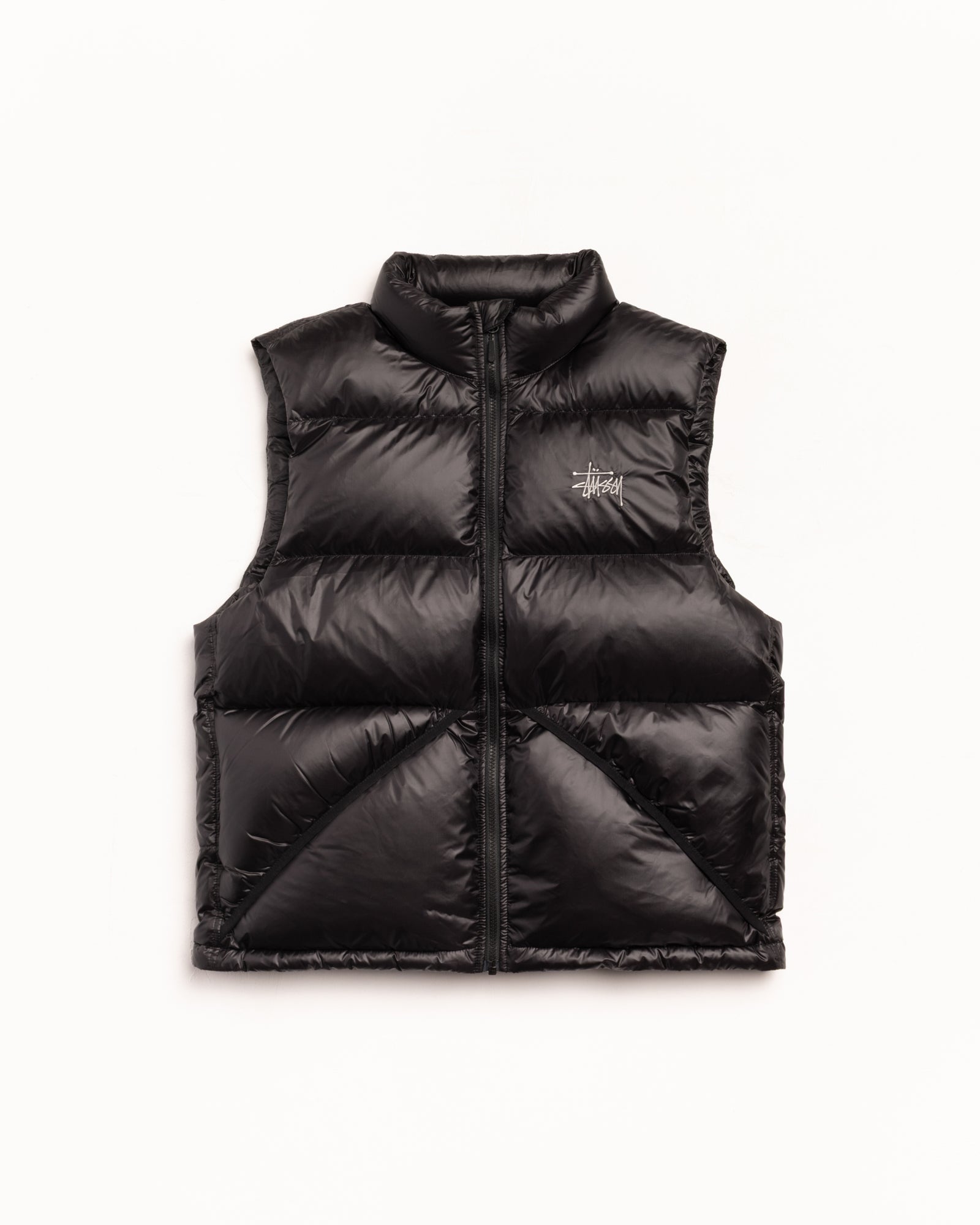 Micro Ripstop Down Vest – Black | Outerwear | Stüssy Korea