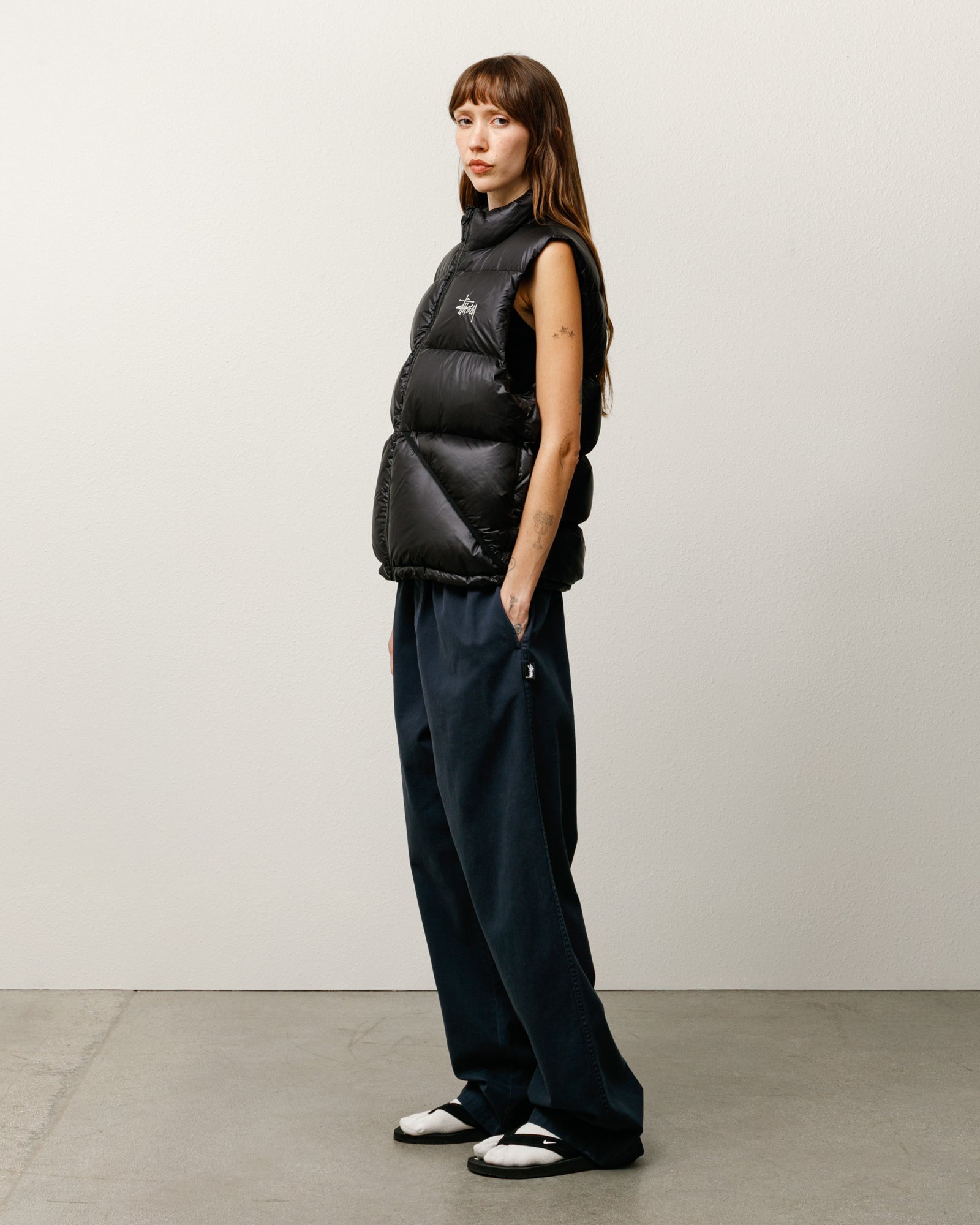 Micro Ripstop Down Vest – Black | Outerwear | Stüssy Korea