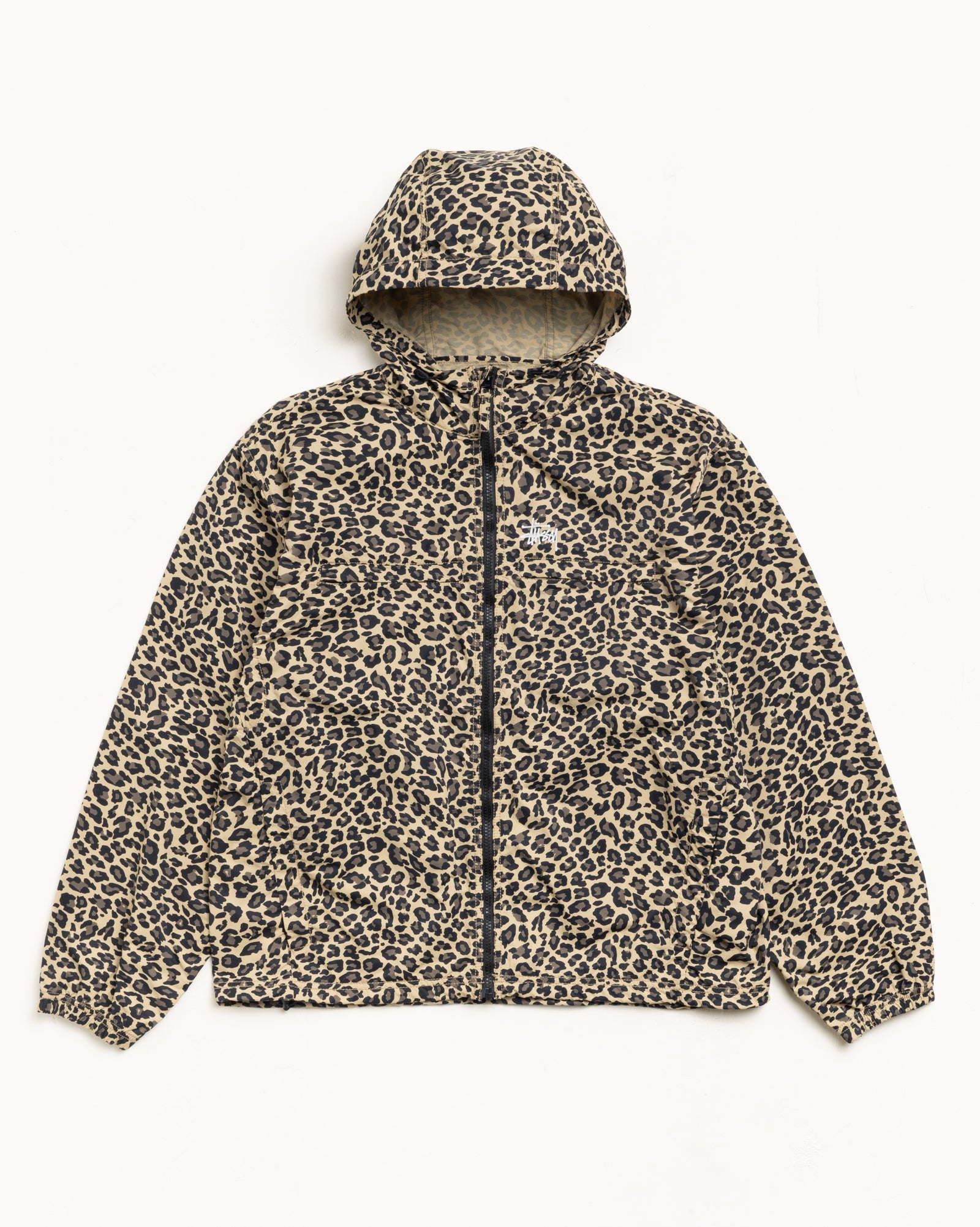 Lightweight Hooded Jacket Mens Long Sleeve In Cheetah