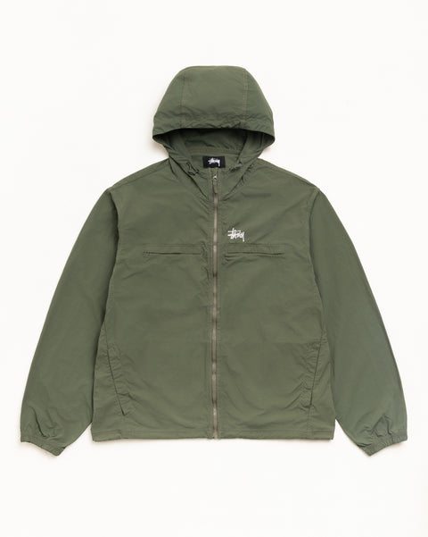 Lightweight Hooded Jacket Unisex Long Sleeve In Olive