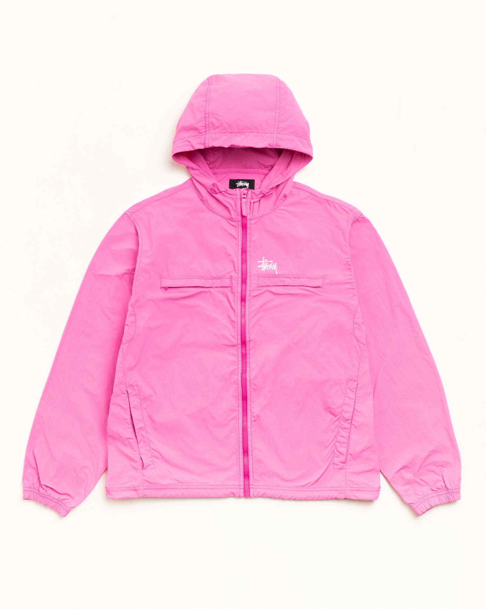 Lightweight Hooded Jacket Unisex Long Sleeve In Pink