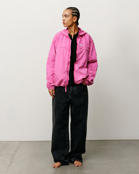 Lightweight Hooded Jacket Unisex Long Sleeve In Pink