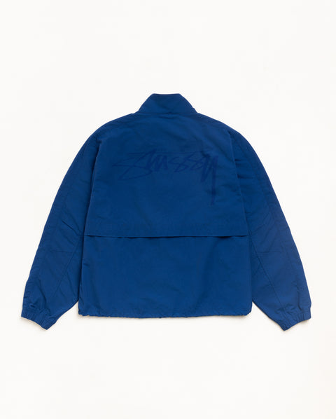 Lightweight Mock Jacket Unisex Long Sleeve In Blue