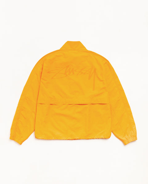 Lightweight Mock Jacket Unisex Long Sleeve In Orange