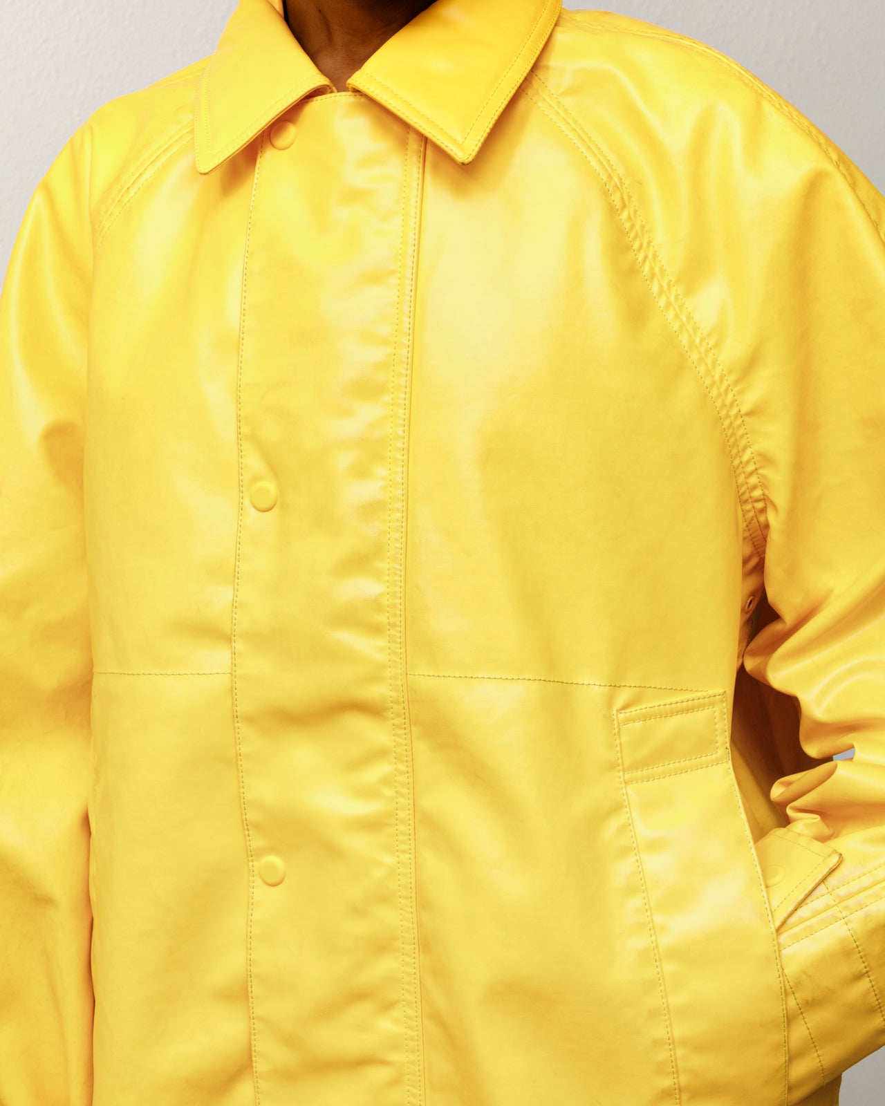 Coated Field Coat Mens Long Sleeve In Yellow