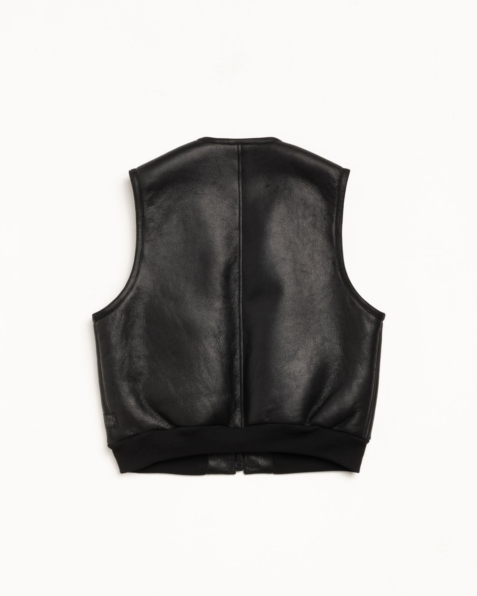 Shearling Vest Mens Sleeveless In Black