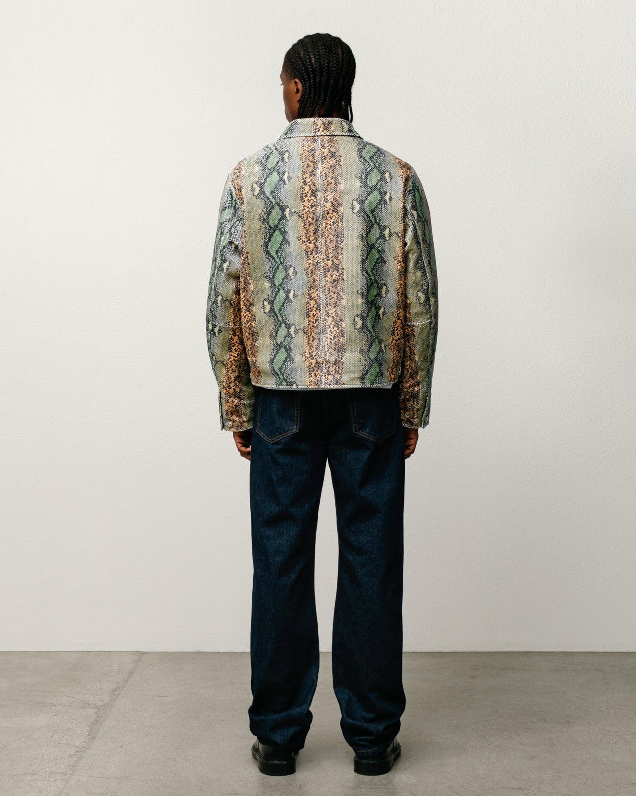 Garage Jacket Leather Mens Long Sleeve In Snake